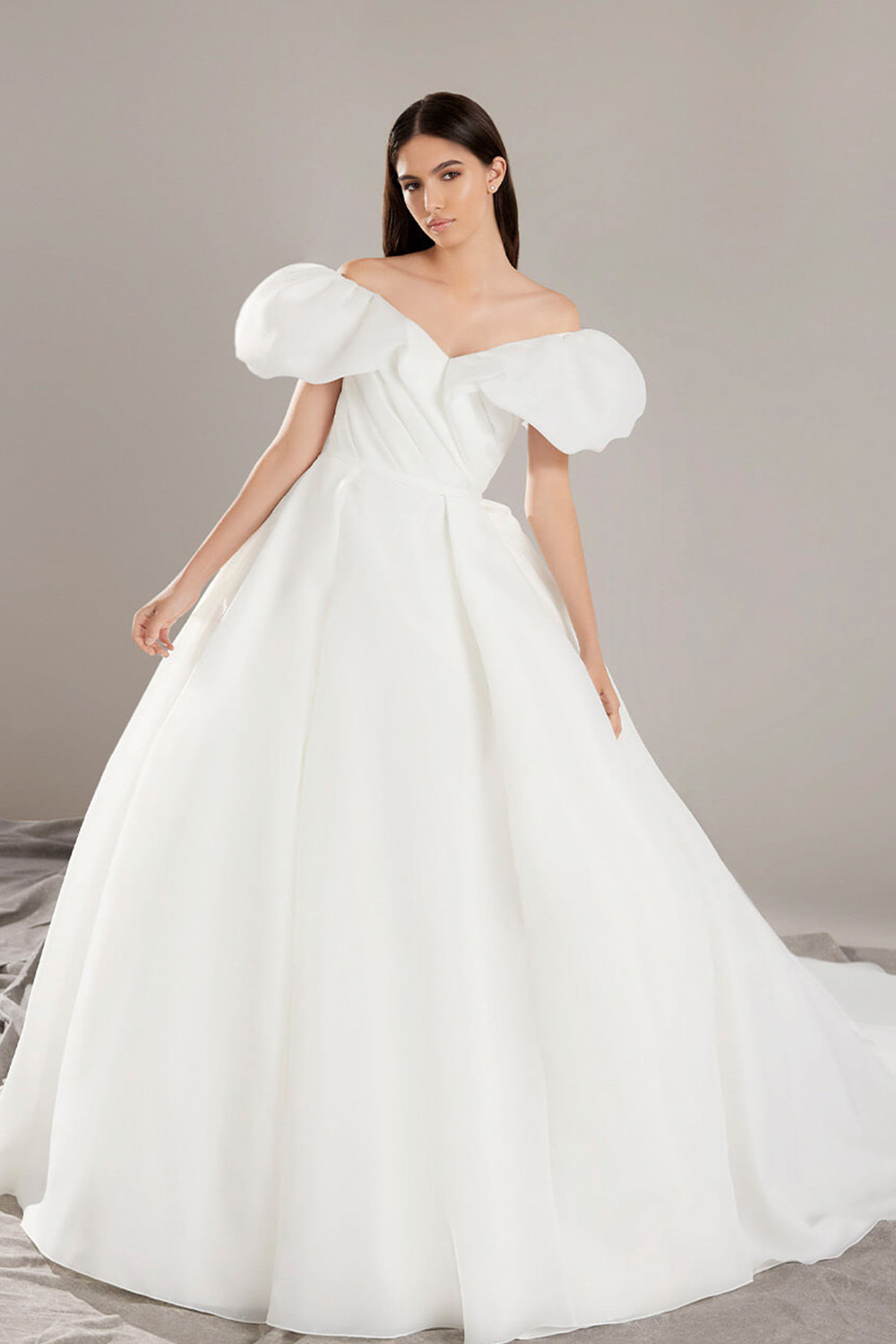 off shoulder bridal gown