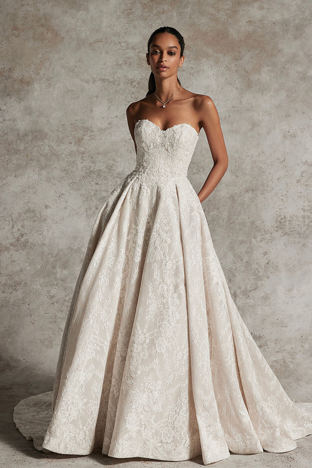 Strapless Lace wedding dress