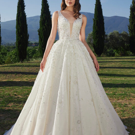 Elegant Beaded Wedding Dress