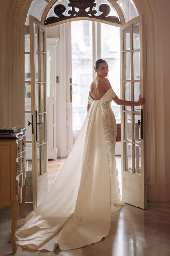 Unique Off Shoulder Bridal Gown