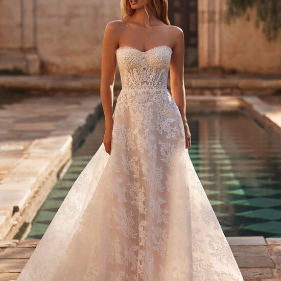 Strapless Lace Bridal Dress