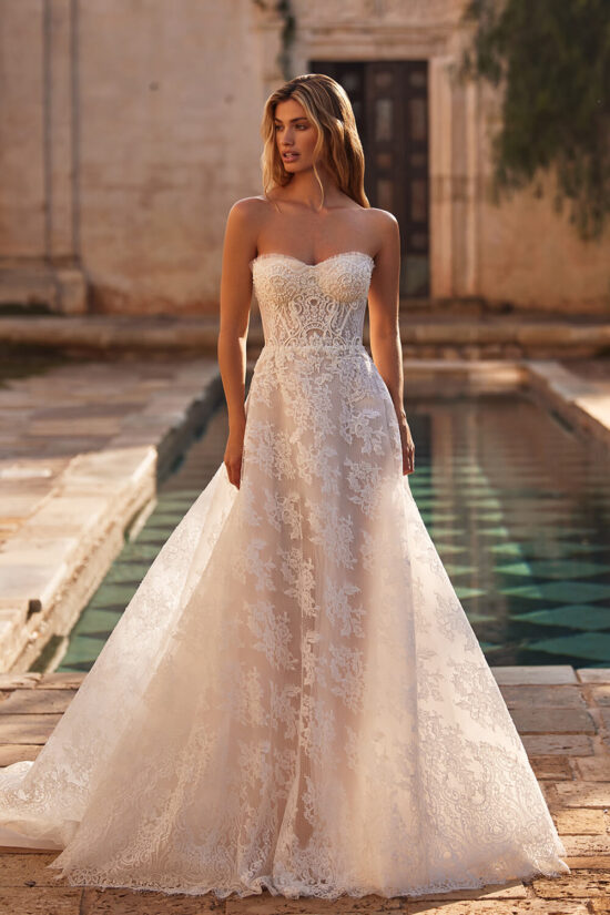 Strapless Lace Bridal Dress