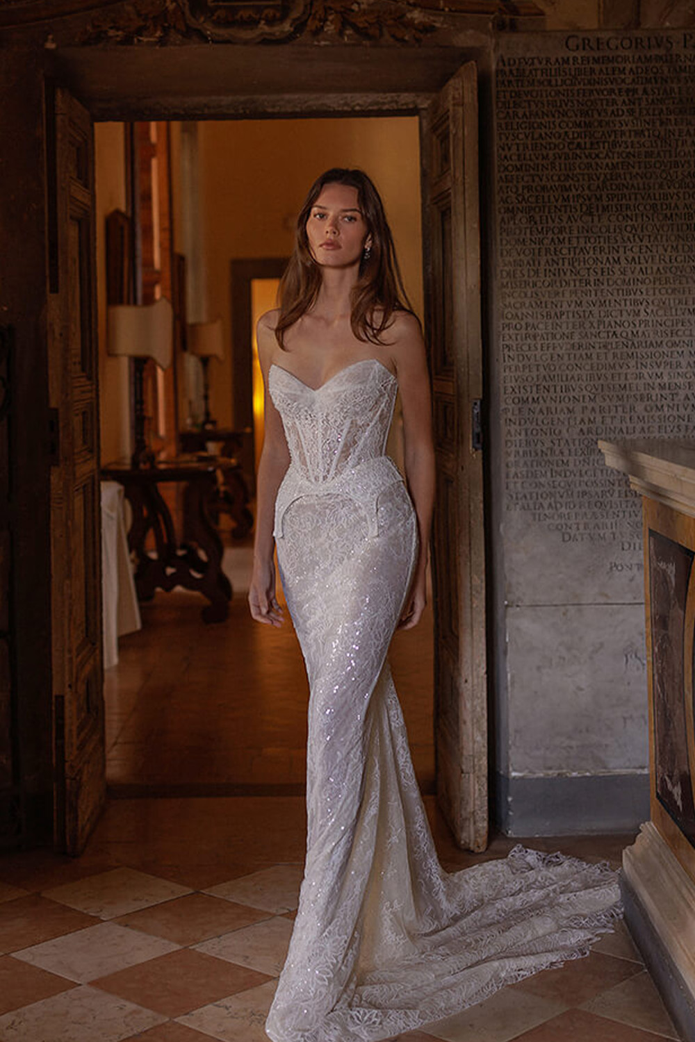 Unique Beaded Corset Bridal Dress