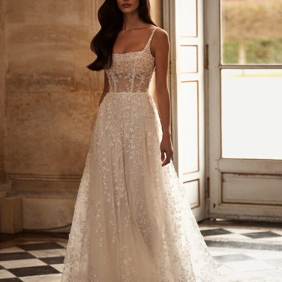 Elegant Beaded Bridal Dress