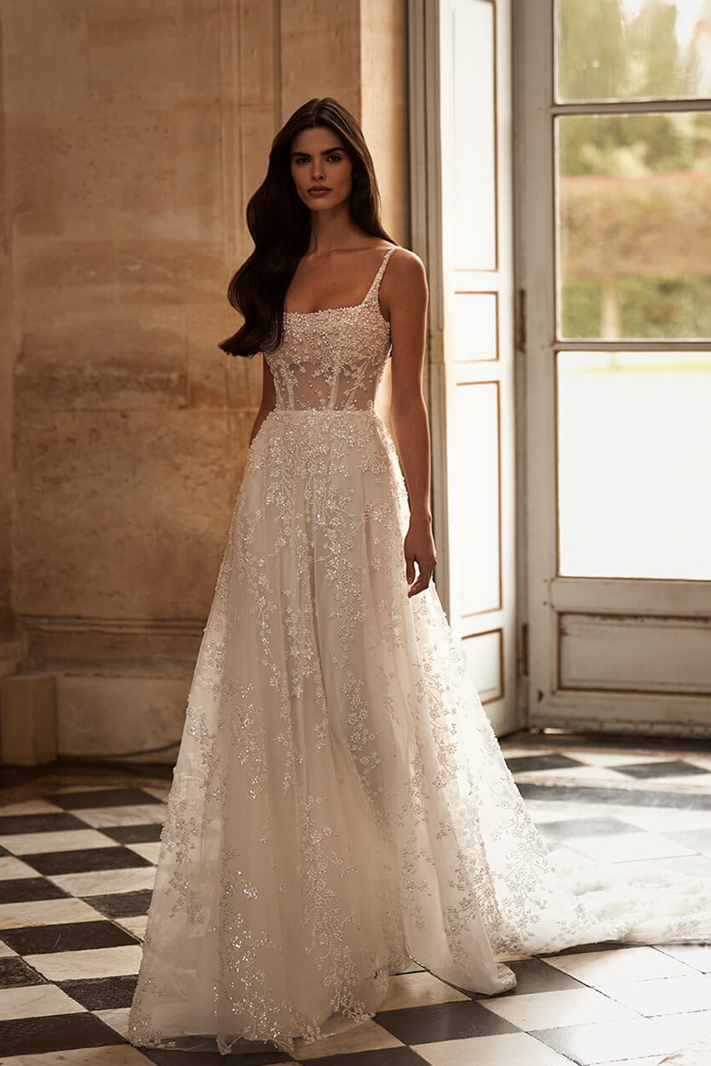 Elegant Beaded Bridal Dress