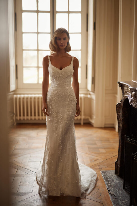 Elegant Beaded Bridal Dress