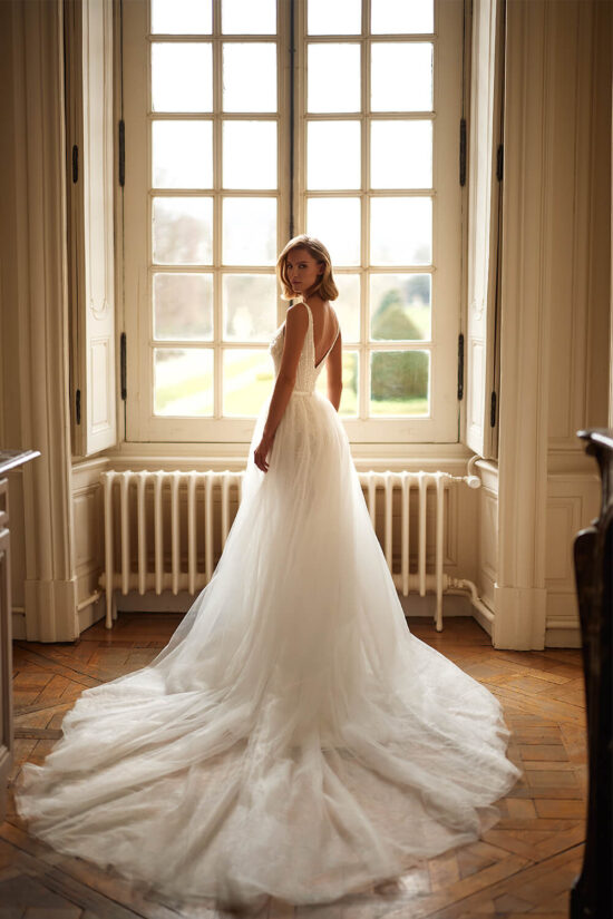 Elegant Beaded Bridal Dress