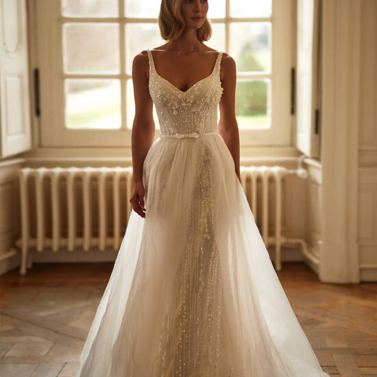 Elegant Beaded Bridal Dress